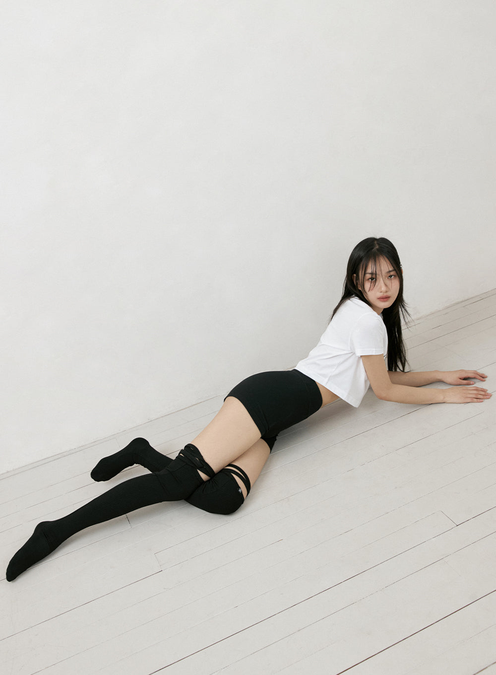 Essential Ribbed Short Pants Black